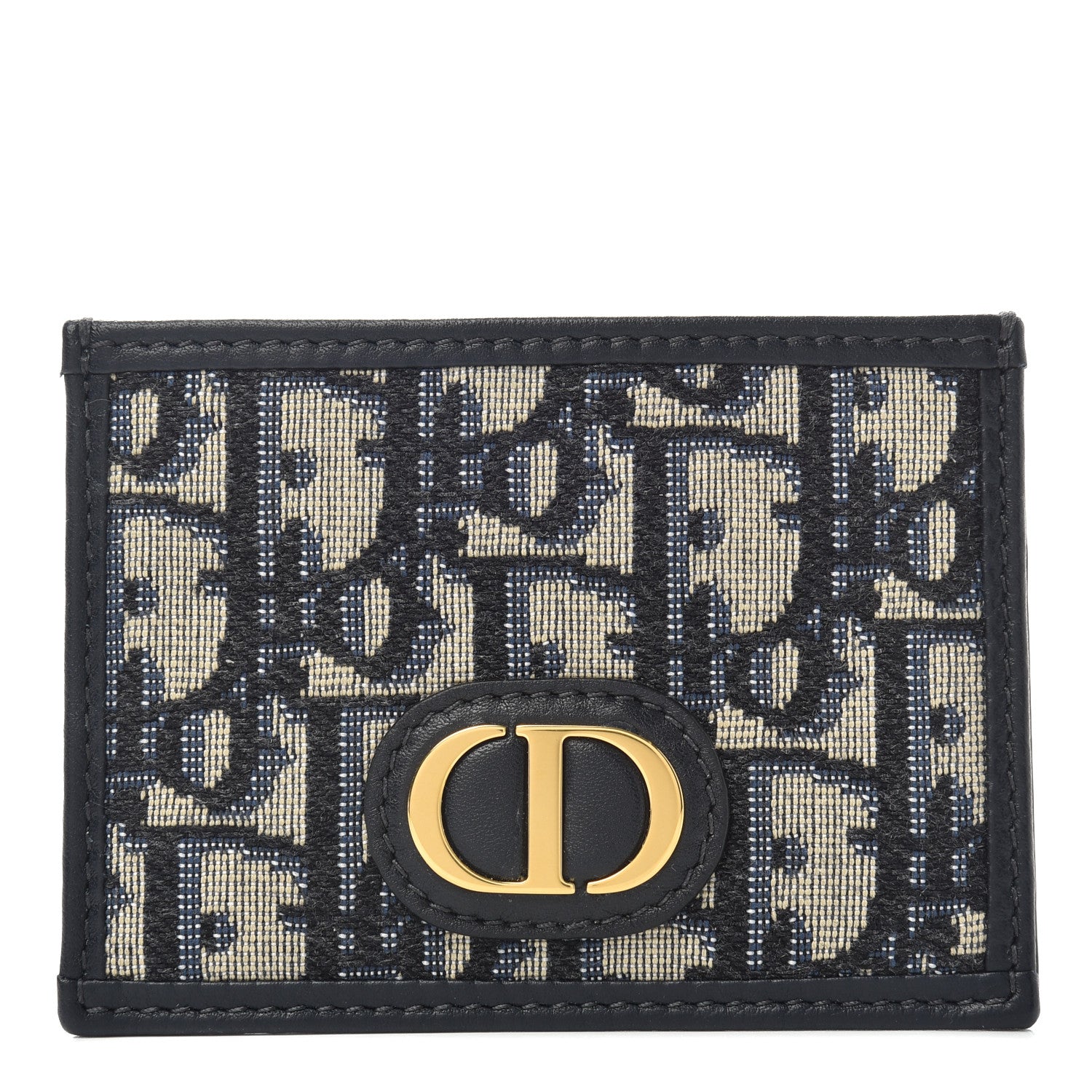 Christian Dior Oblique Calfskin Card Holder Black 1 of 6