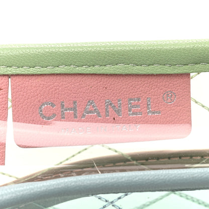 Chanel Lambskin PVC Quilted Medium Coco Splash Flap Blue Green 6 of 14