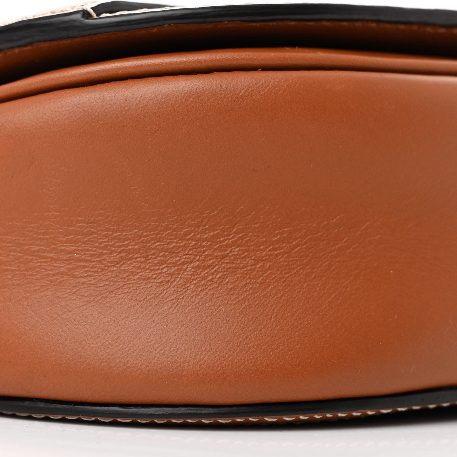 Celine Maillon Triomphe Jacquard Canvas Calfskin Small Crecy Bag Navy Tan 9 of 12
