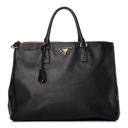 Prada Saffiano Lux Extra Large Galleria Double Zip Tote Black 1 of 8