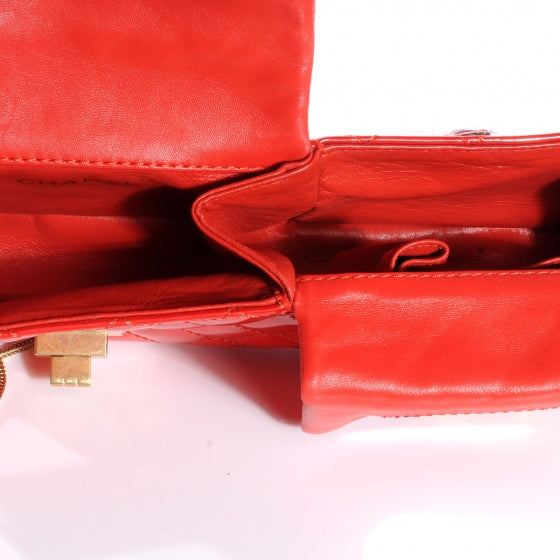 Chanel Patent Quilted Reissue Double Flap Clutch Red 8 of 9
