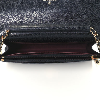 Chanel Caviar Quilted Wallet On Chain WOC Black 5 of 13