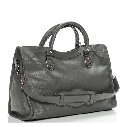 Balenciaga Chevre Silver Metallic Edge Hardware City Gris Acier 3 of 6
