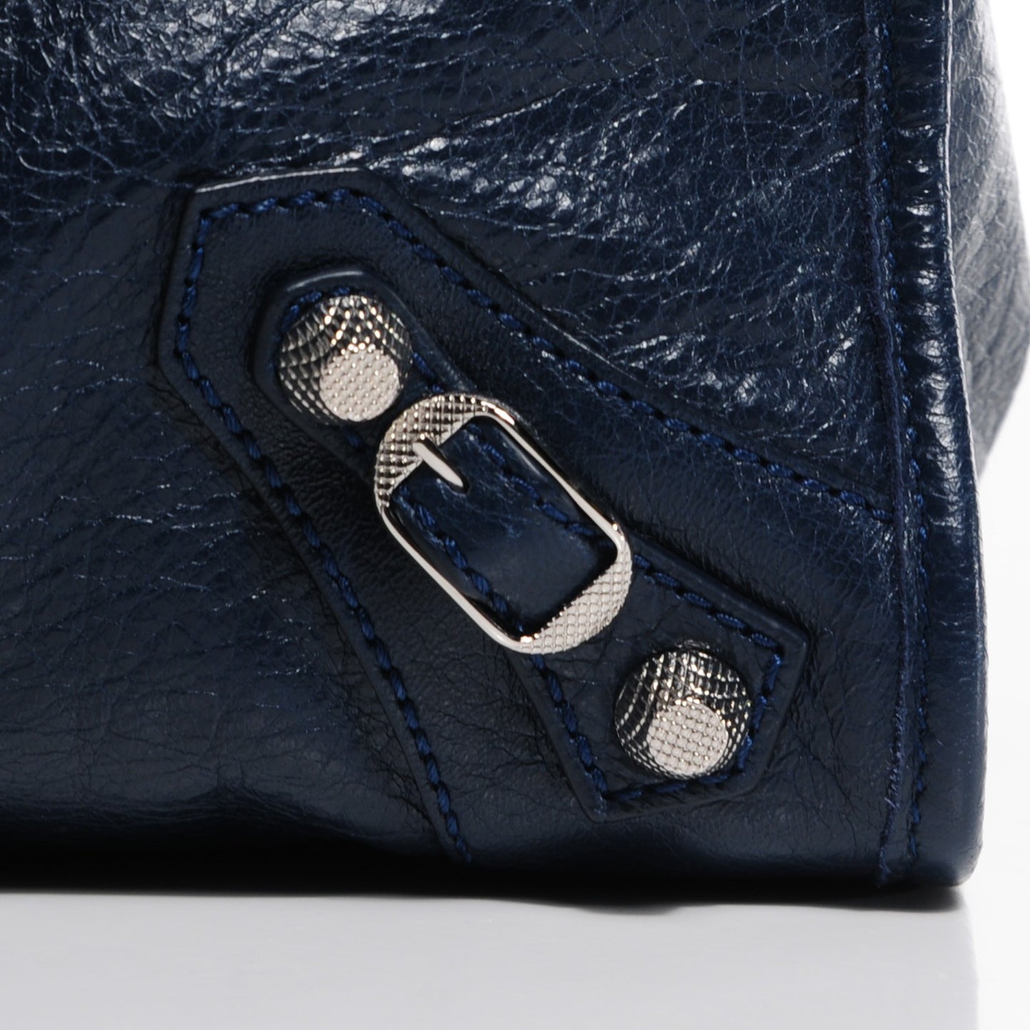 Agneau Giant 12 Silver Hardware City Bleu Obscur