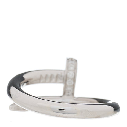 Cartier 18K White Gold Diamond Juste Un Clou Ring 50 5.25 6 of 7