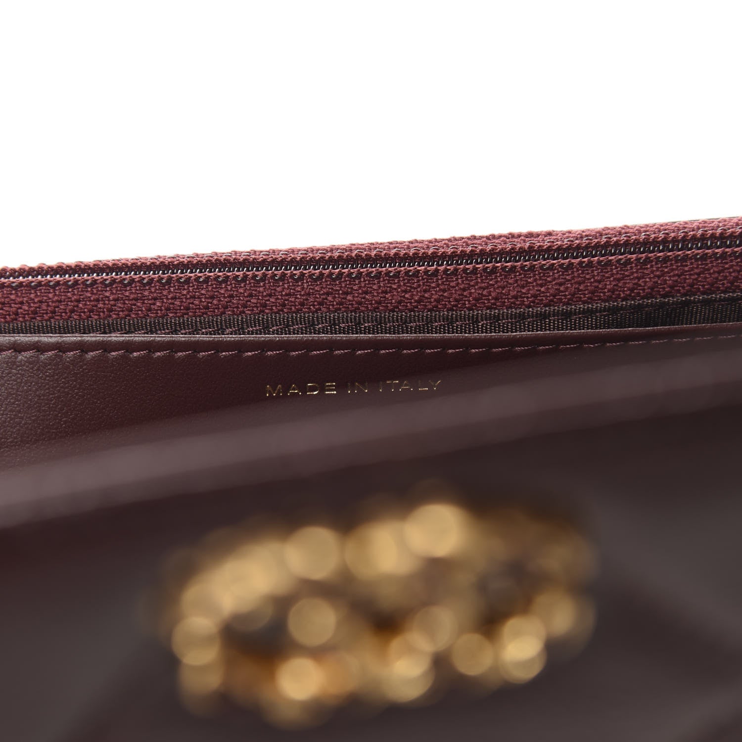 Chanel Shiny Crumpled Calfskin Quilted 19 Wallet On Chain WOC Burgundy 9 of 12