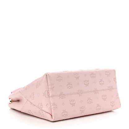 MCM Calfskin Ottomar Monogram Medium Klara Hobo Pink Blush 4 of 8