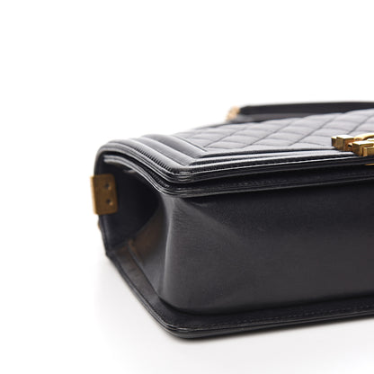 Chanel Lambskin Quilted Medium Boy Flap Black 7 of 10