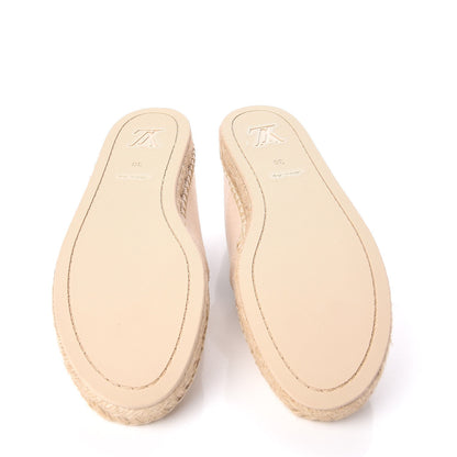 Louis Vuitton Canvas Waterfall Espadrille Flats 38 Ecru 6 of 10