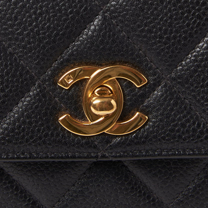 Chanel Caviar Quilted Jumbo Kelly Flap Black 7 of 9