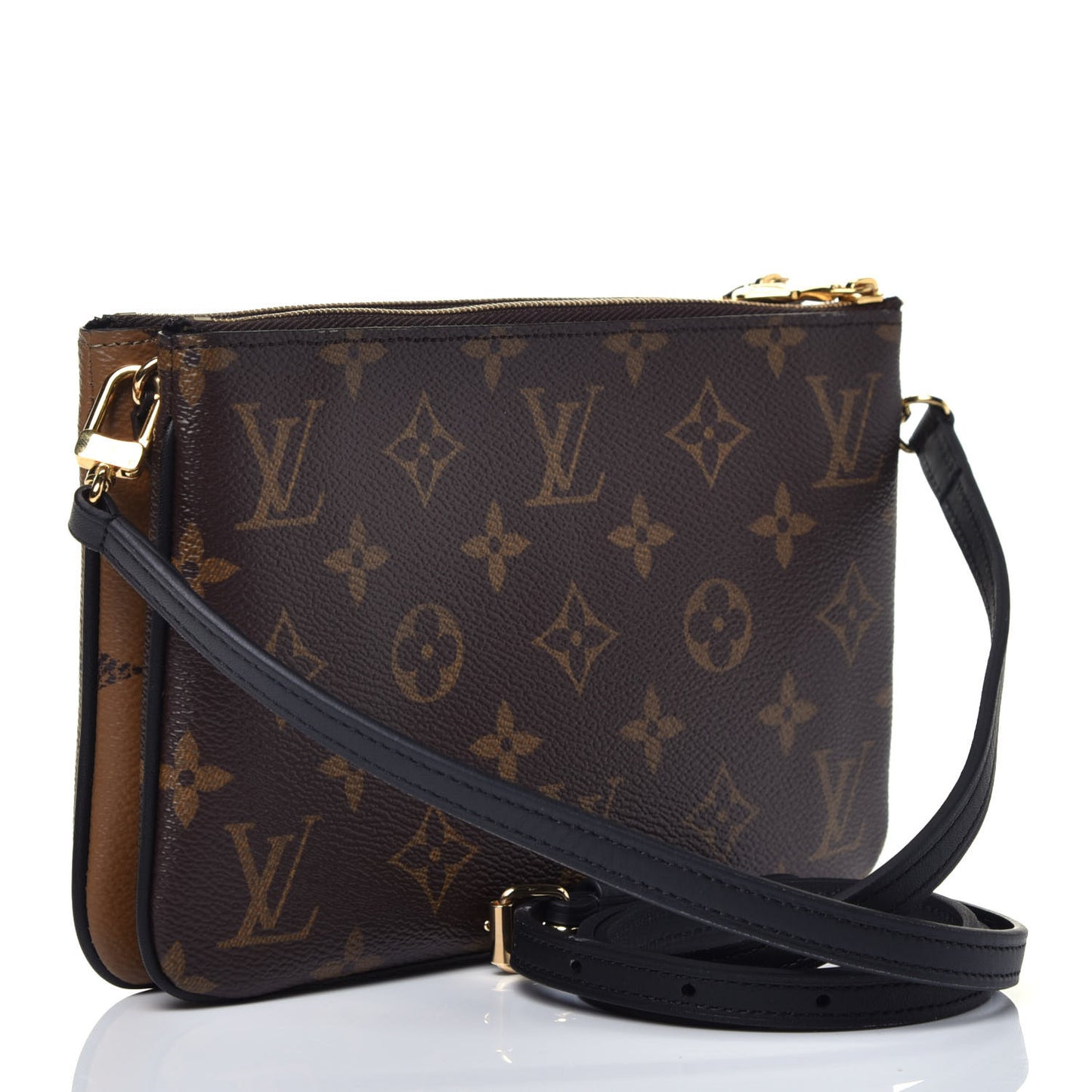 Reverse Monogram Giant Double Zip Pochette