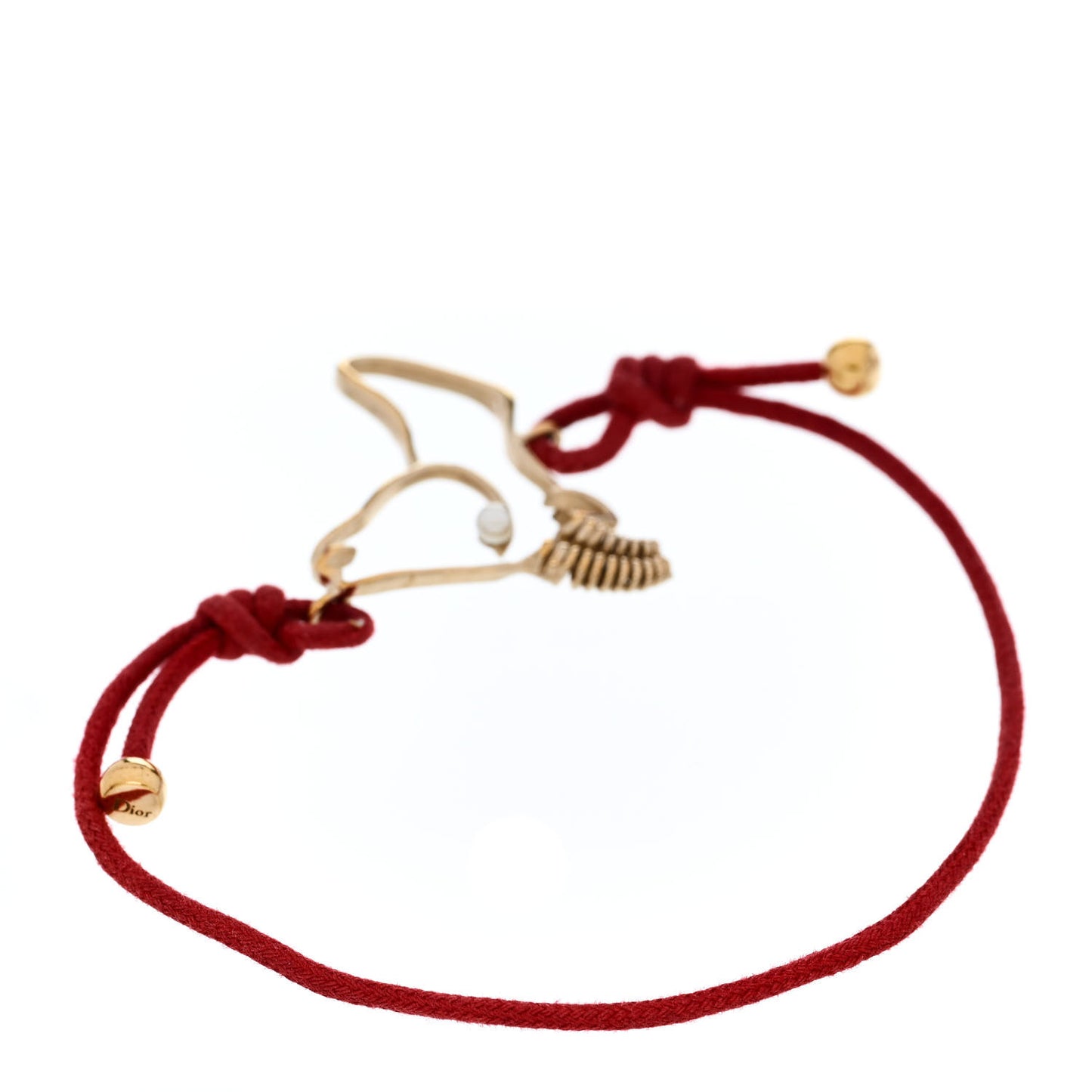 Pearl Diorelita Chinese New Year Ram Bracelet Red