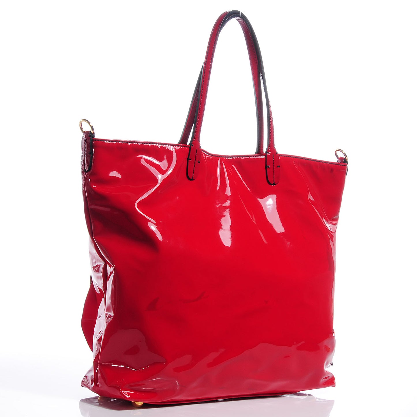 Lacca Patent Petale Tote Red