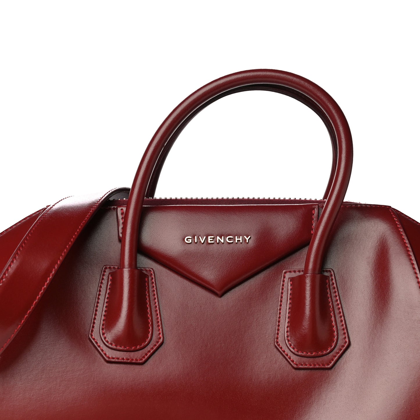 Shiny Lord Calfskin Medium Antigona Burgundy