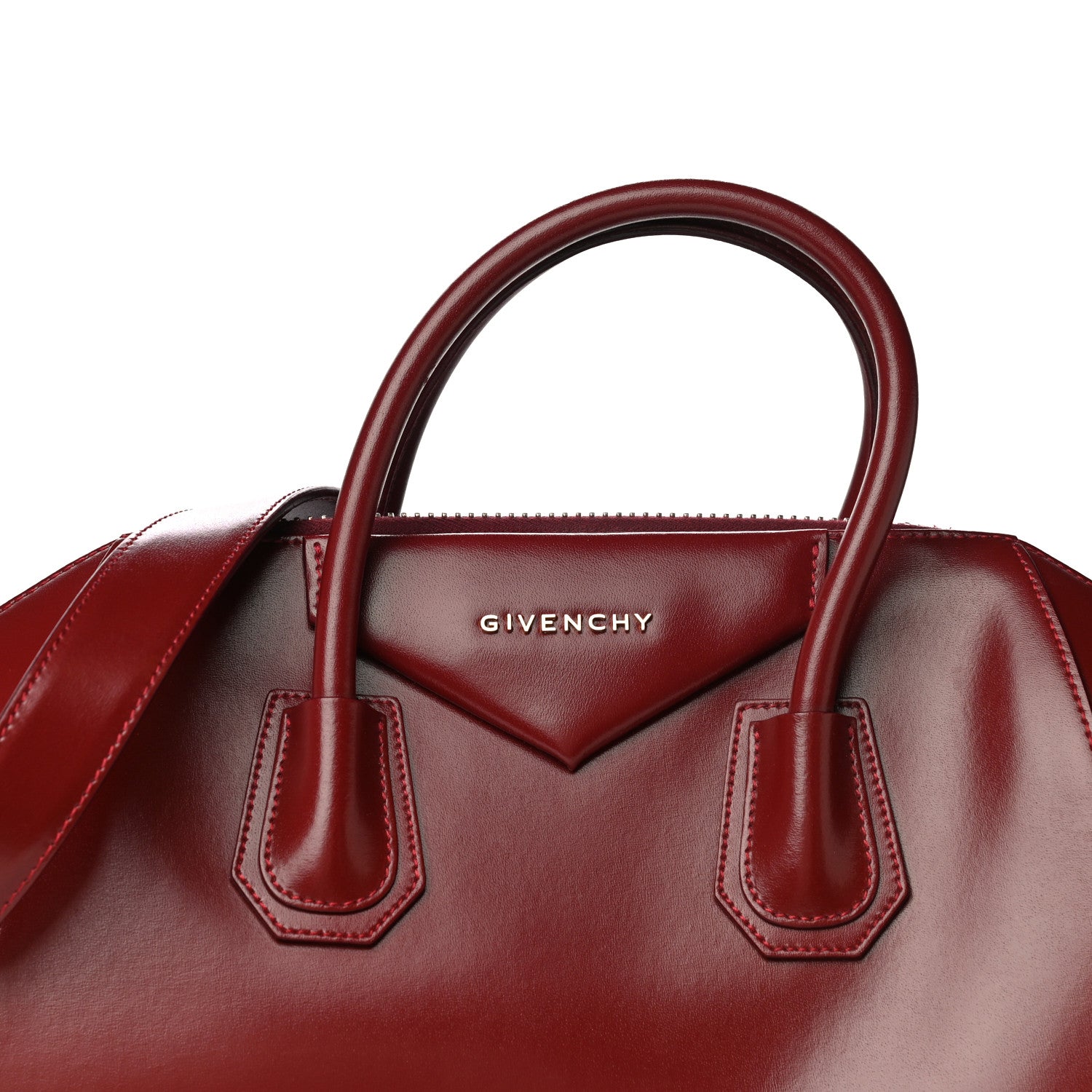 Givenchy Shiny Lord Calfskin Medium Antigona Burgundy 8 of 15