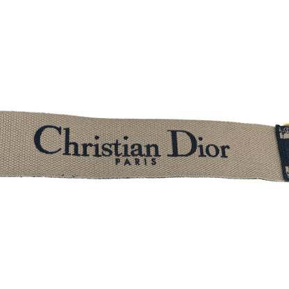 Christian Dior Canvas Embroidered Shoulder Strap Blue 4 of 5