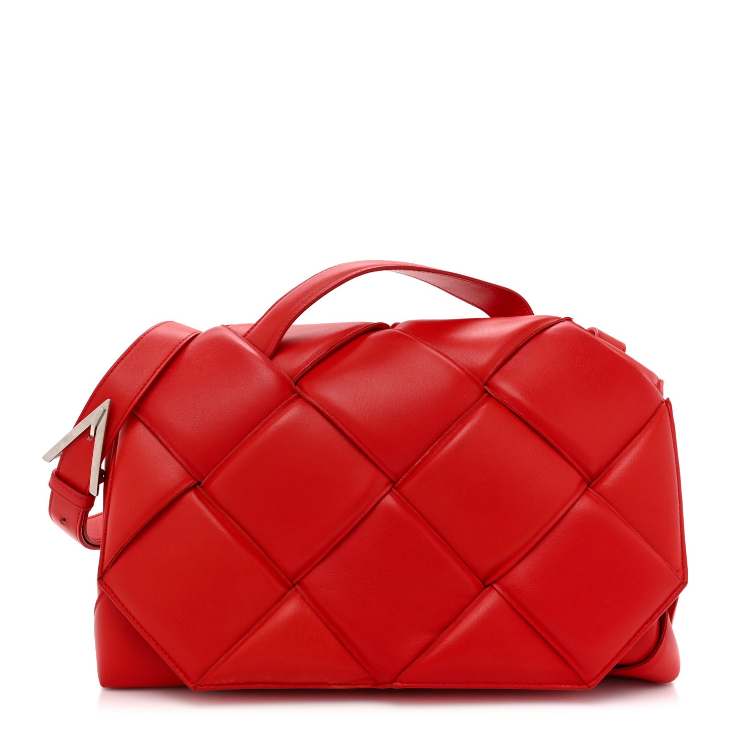 Nappa Intreccio Padded Top Handle Shoulder Bag Nail Polish
