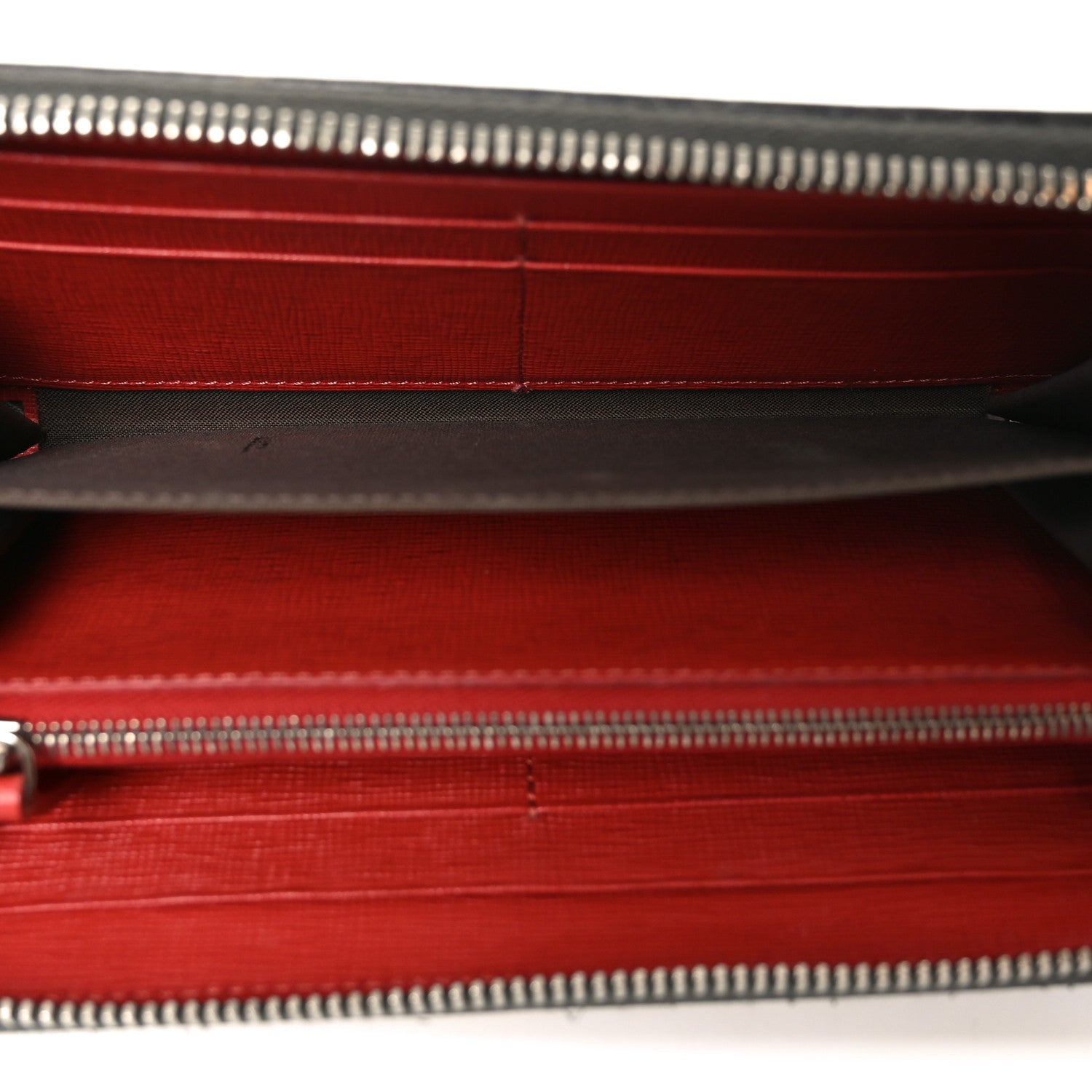 Fendi Vitello Elite Monster Eyes Studded Zip Around Wallet Carbone White Multicolor 5 of 7