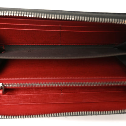 Fendi Vitello Elite Monster Eyes Studded Zip Around Wallet Carbone White Multicolor 5 of 7