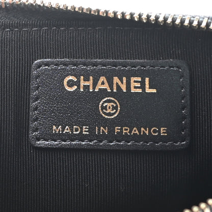Chanel Iridescent Caviar Quilted Classic Flat Wallet Pouch Black 6 of 7