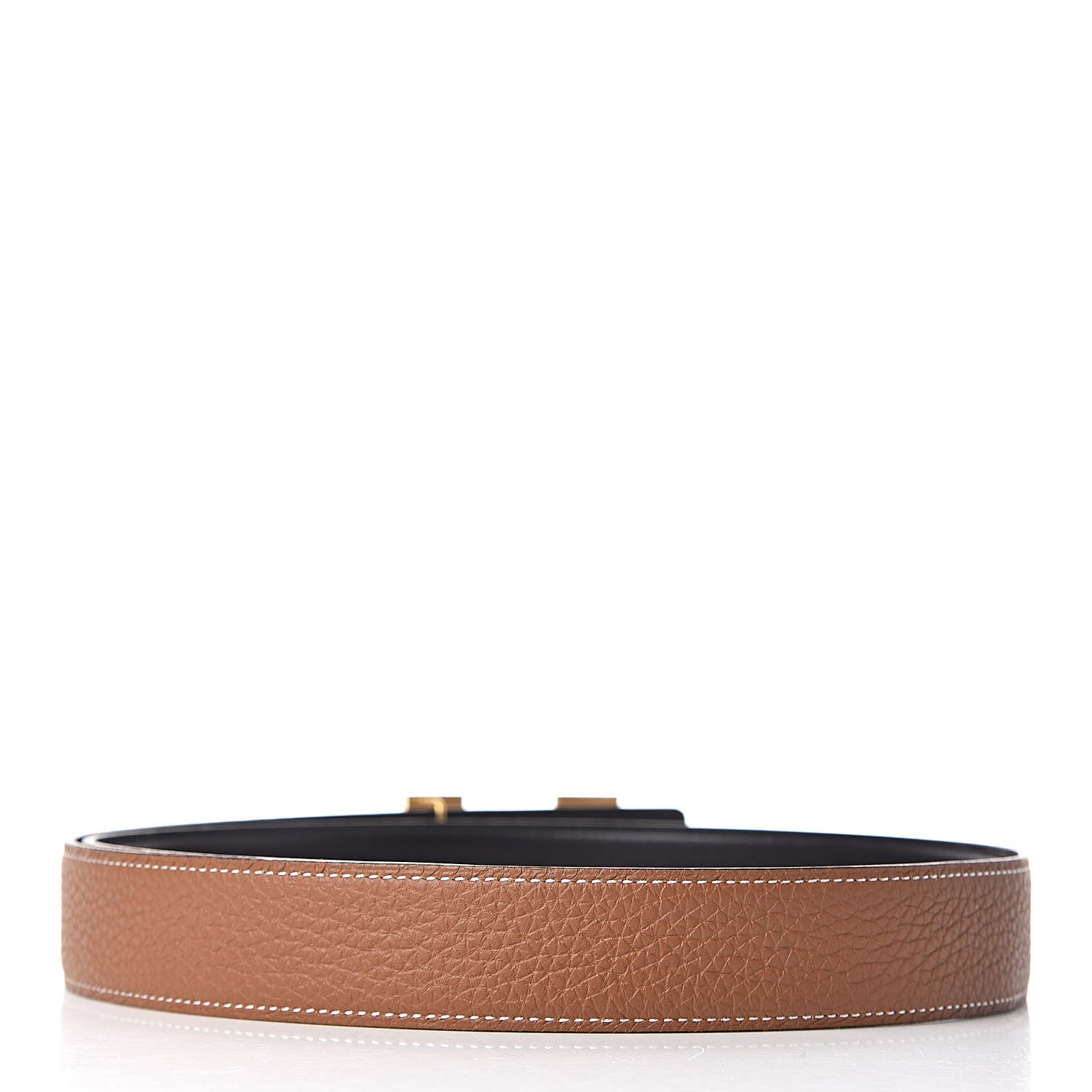 Hermes Box Togo 32mm H Belt 90 Black Gold 3 of 7