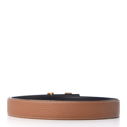 Hermes Box Togo 32mm H Belt 90 Black Gold 3 of 7