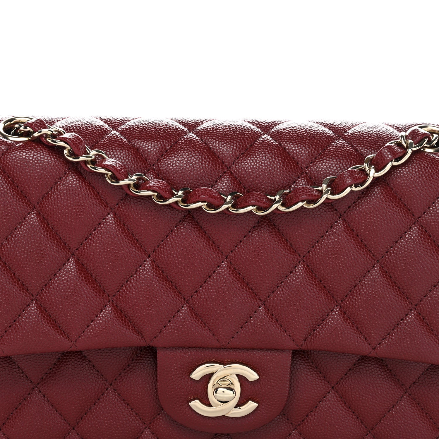 Chanel Caviar Quilted Medium Double Flap Red 8 of 11