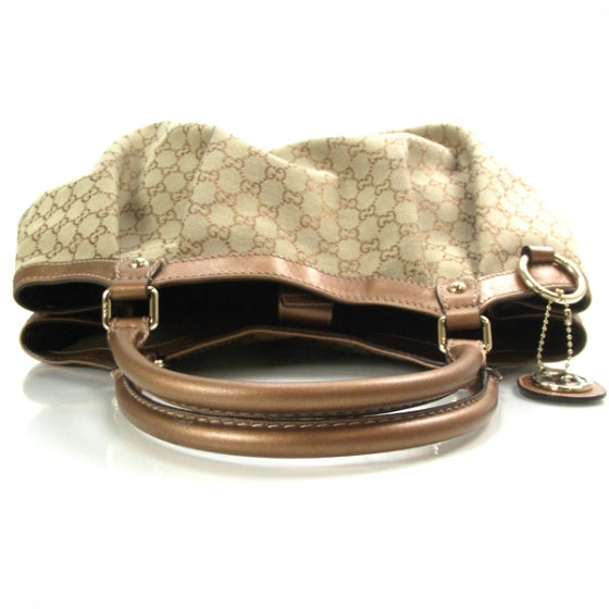 Metallic Monogram Large Sukey Bronze