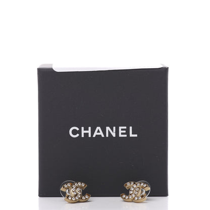 Chanel Crystal CC Earrings Gold 5 of 5