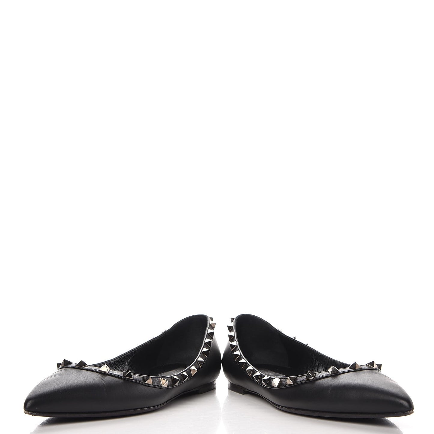 Nappa Rockstud Ballerina Flats 40 Black