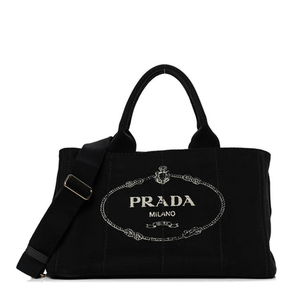 Prada Canapa Logo Tote Black 1 of 8