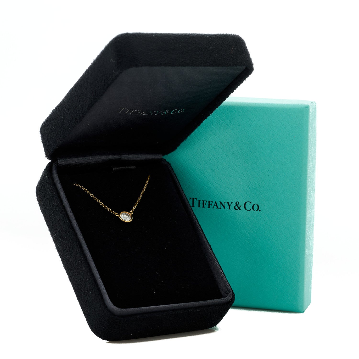 Tiffany 18K Yellow Gold Diamond .33ct Elsa Peretti Diamonds by the Yard Pendant Necklace 6 of 6