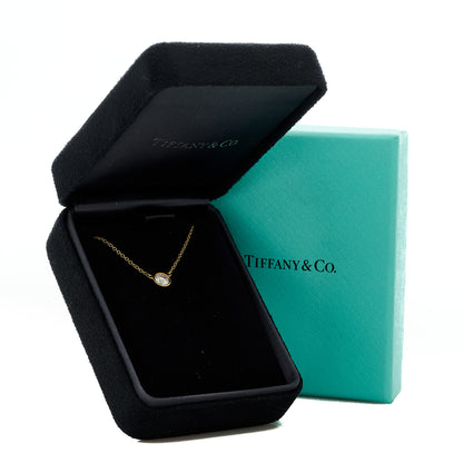 Tiffany 18K Yellow Gold Diamond .33ct Elsa Peretti Diamonds by the Yard Pendant Necklace 6 of 6