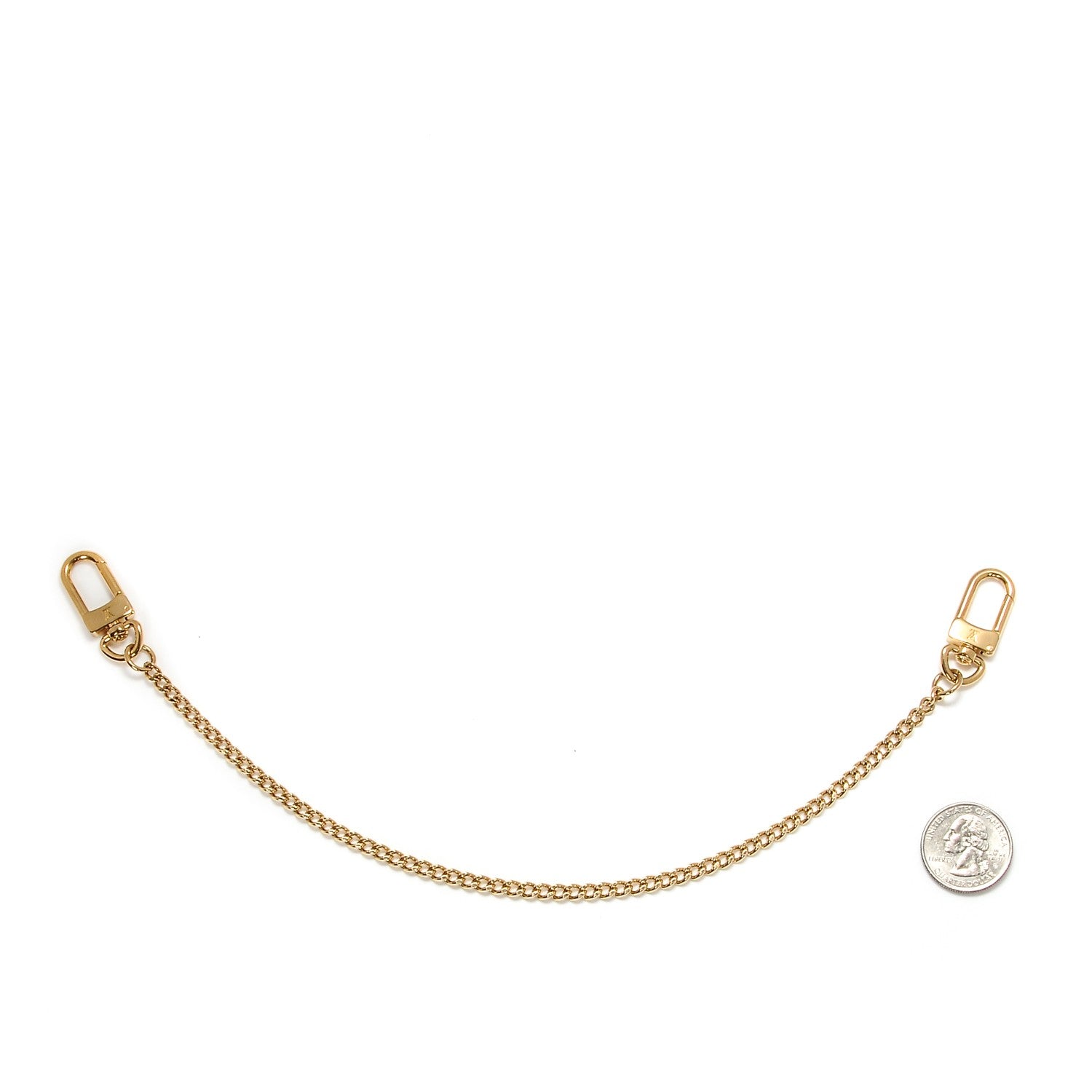 Louis Vuitton Metal Pochette Extender Key Ring Chain Gold 2 of 3