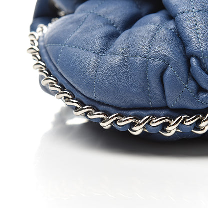 Chanel Washed Lambskin Quilted Medium Chain Around Flap Blue 9 of 10