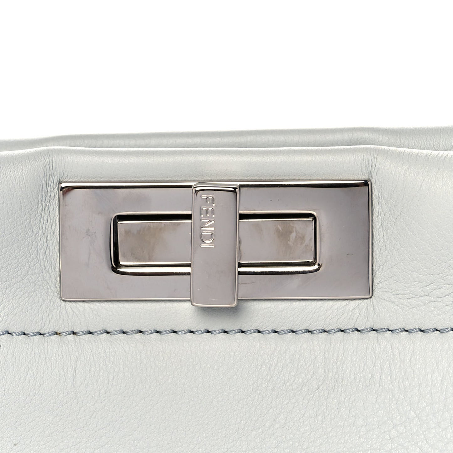 Vitello Seta Shiny Nappa Pearl Scalloped Studded Floral Embroidered Medium Peekaboo Iconic Satchel Grigio Perla Multicolor