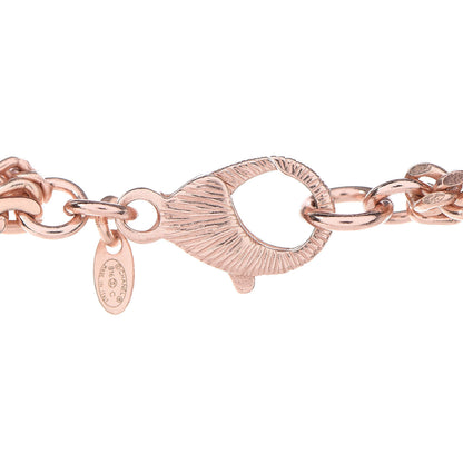 Chanel Crystal CC Multi Strand Chain Necklace Pink Gold 6 of 8