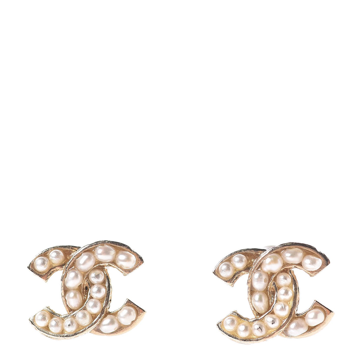 Pearl CC Earrings Light Gold