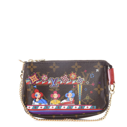 Louis Vuitton Monogram 2020 Christmas Animation Bumper Cars Mini Pochette Accessories Coquelicot 1 of 8