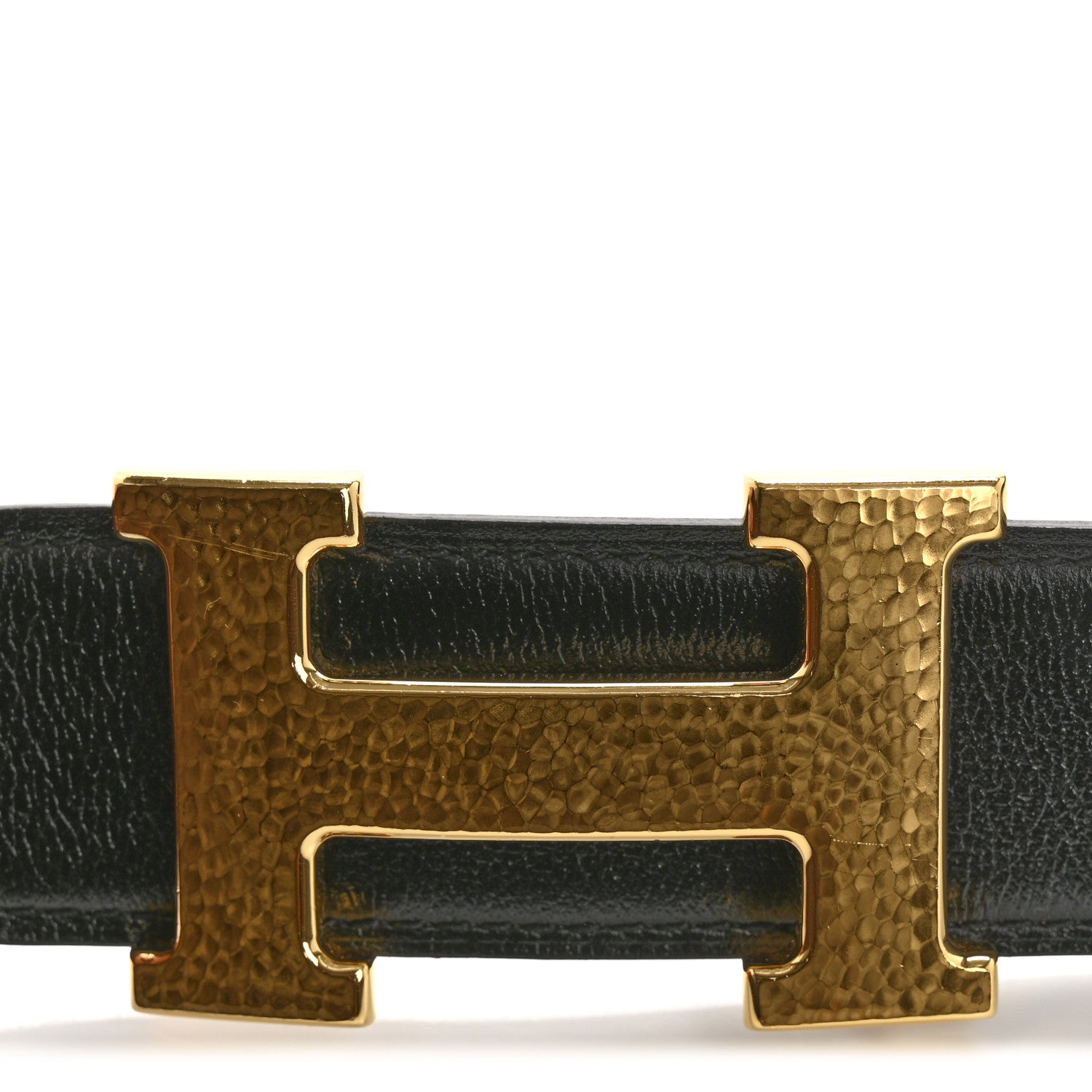 Hermes Box Togo 32mm Martelee Constance Belt 80 32 Black Gold 6 of 6