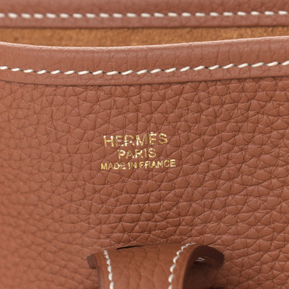 Hermes Taurillon Clemence Evelyne III PM Gold 6 of 13