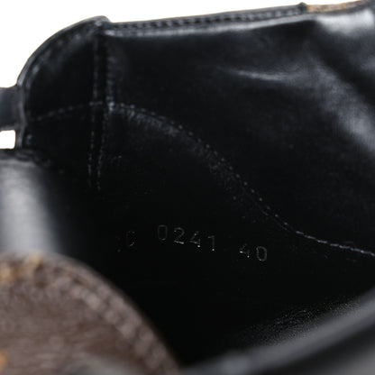 Louis Vuitton Suede Calfskin Monogram Laureate Platform Desert Boots 40 Black 9 of 10
