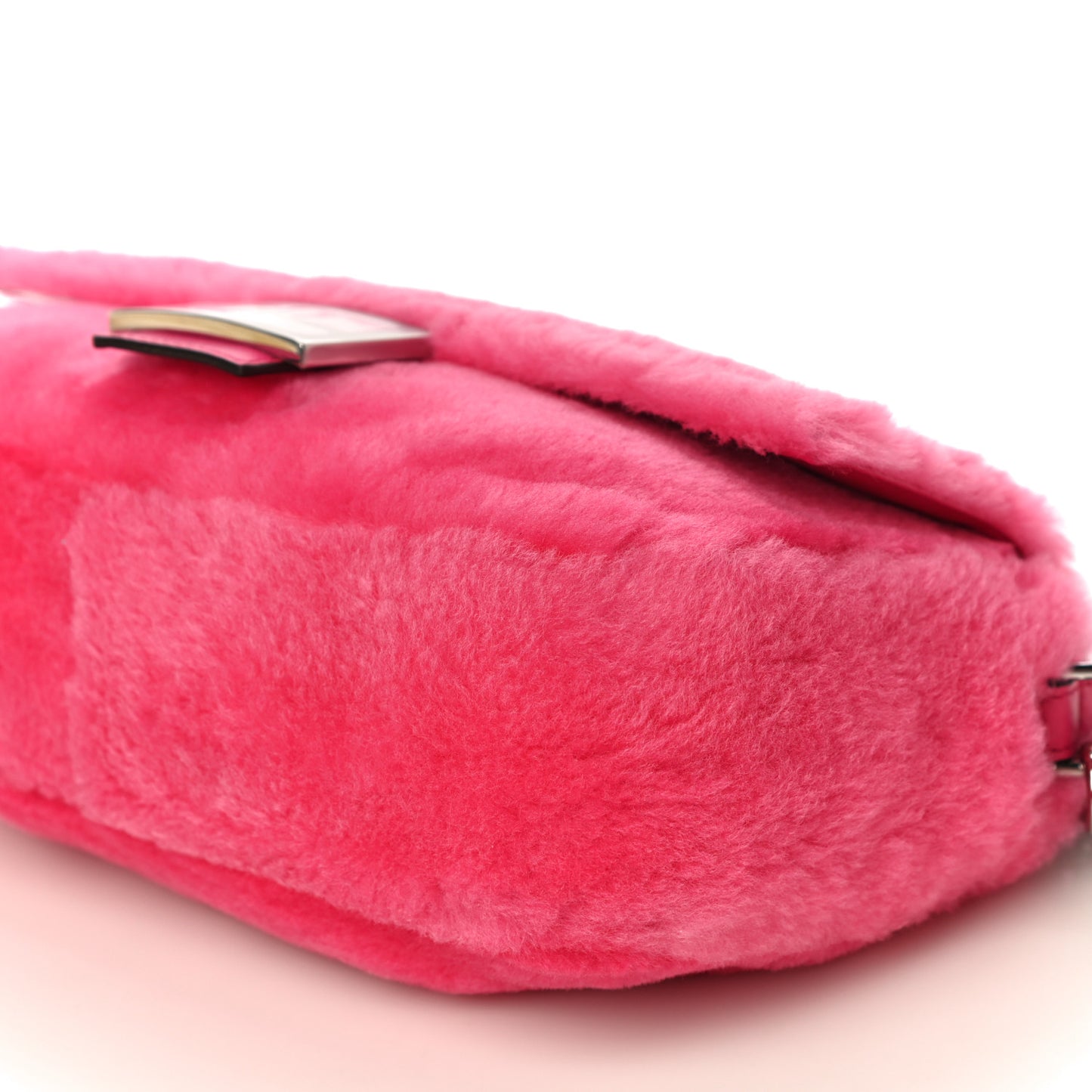 Shearling Shiny Nappa Baguette Rosa Fluo