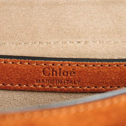 Chloe Suede Calfskin Braided Small Hudson Shoulder Bag Caramel 6 of 7