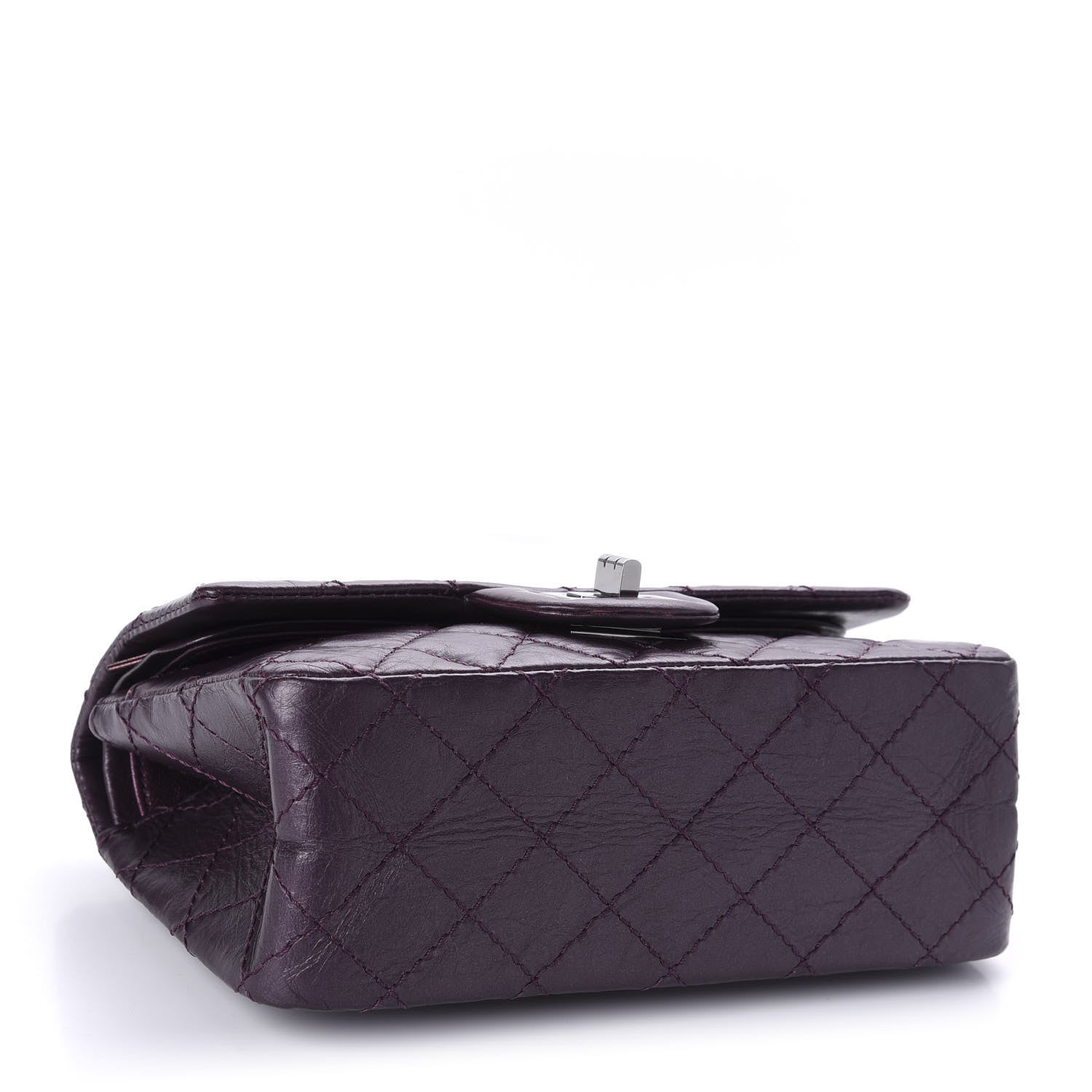 Chanel Aged Calfskin Quilted 2.55 Reissue 224 Flap Purple 4 of 11