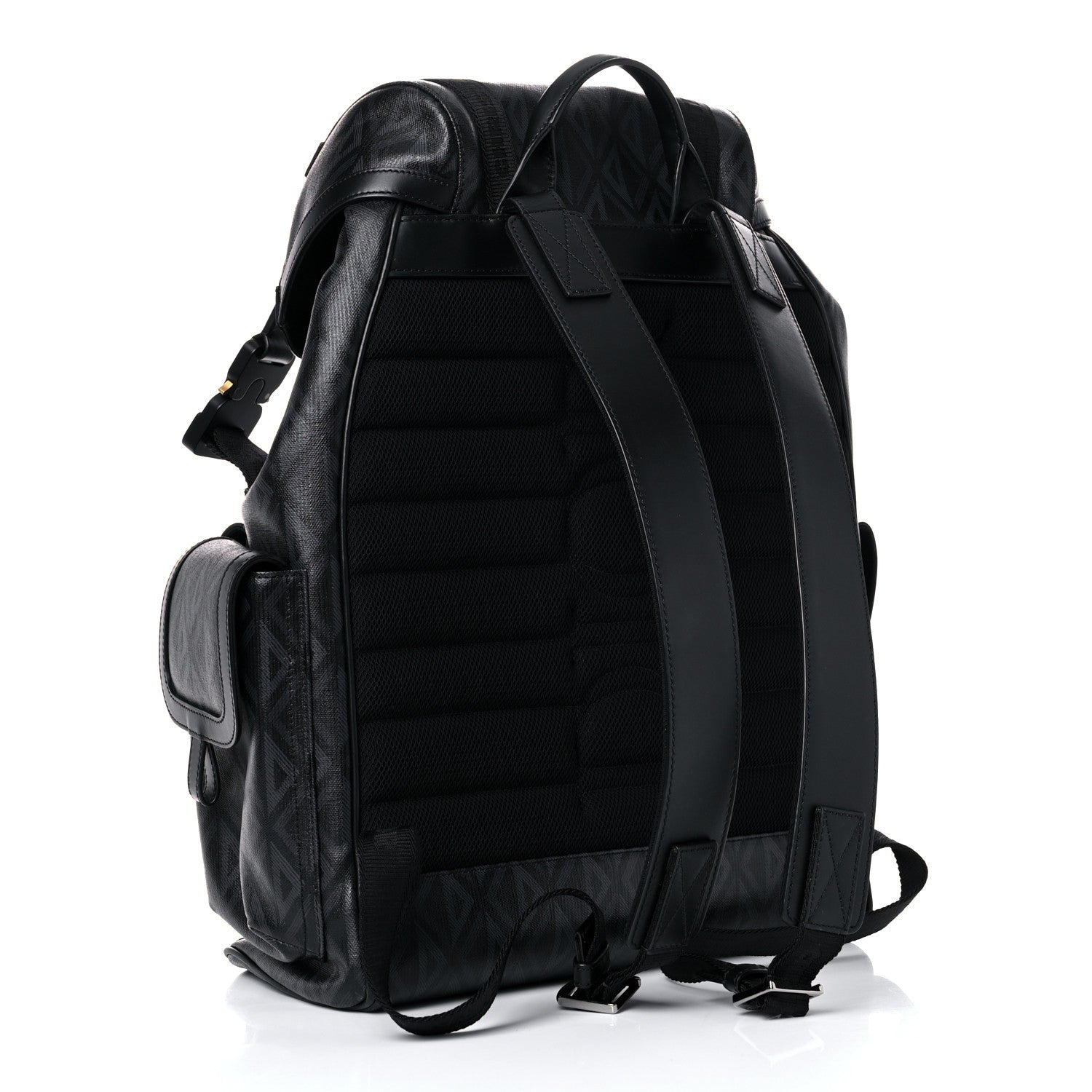 Christian Dior Canvas CD Diamond Hit The Road Backpack Black 3 of 10
