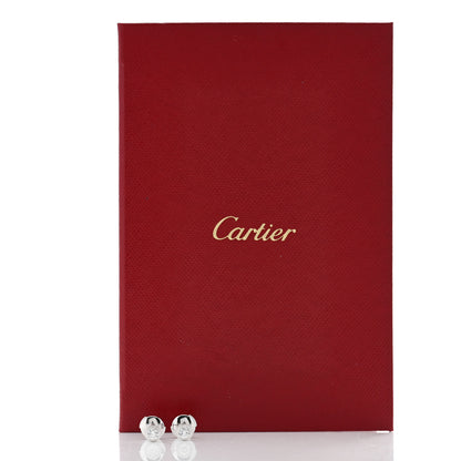 Cartier 18K White Gold Diamond MM D'Amour Earrings 5 of 5