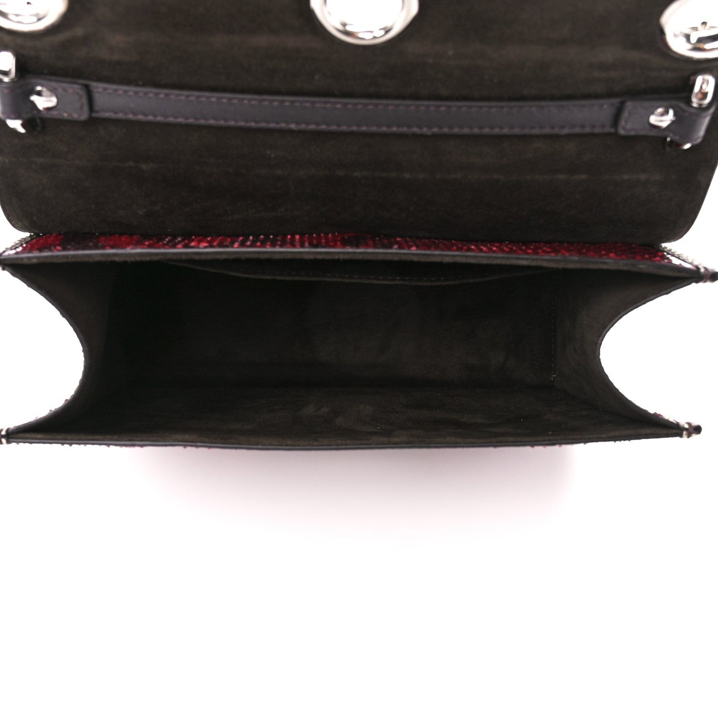 Snakeskin F is Fendi Kan I Shoulder Bag Roccia Red