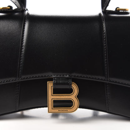 Balenciaga Shiny Box Calfskin Hourglass Top Handle Bag XS Black 9 of 9