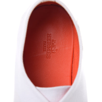 Hermes Cotton Canvas Rosa Sneakers 37 White 6 of 12
